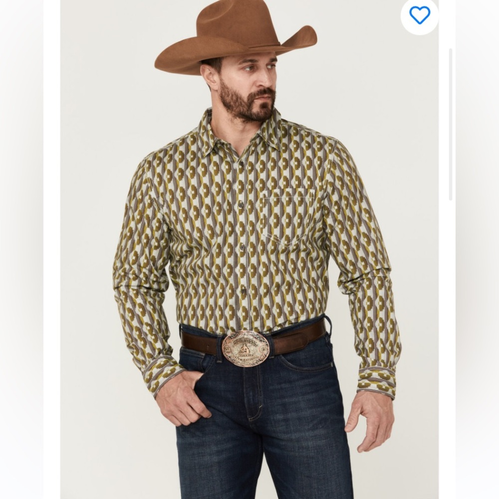✨ Gibson olive green button down shirt.